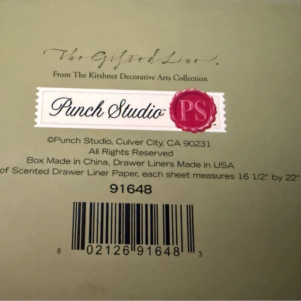 🆕 Punch Studio elegant scented shelf drawer liner paper white ginger NIB floral